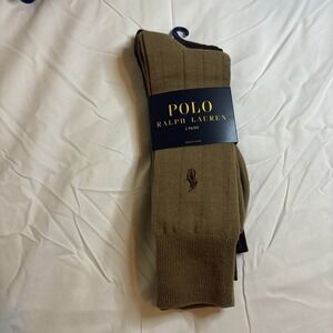 Polo Ralph Lauren 3 Pairs Men's Socks ~ Brown Assorted ~ US 10-13